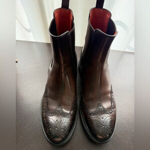 Women’s brown Santoni booties